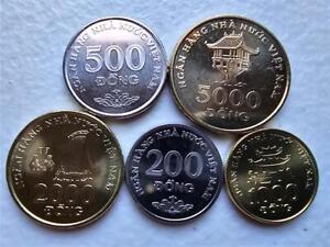 Vietnam 200 to 5000 Dong 2003 Set of 5 Coins