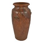 Ephraim Faience 2004 Hand Made Art Pottery Autumn Oak Brown Ceramic Vase 425