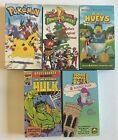 New ListingKIDS VHS Lot of 5 Hulk/Baby Huey/Power Rangers/Pokémon/School House Rock 1984-88
