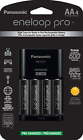 Eneloop Pro Battery Charger with 4-Pack AA High Capacity Rechargeable Batteries