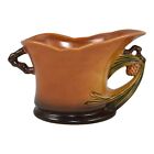 Roseville Pine Cone Brown 1953 Mid Century Modern Pottery Ceramic Planter 457-7