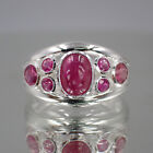Natural Ruby 1.33ct & Pink Sapphire set in silver ring 925 # ring size 8