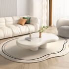 GUYII White Coffee Table Modern Center Table For Living Room With Legs Cloud