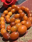 Antique art Deco Natural Orange Baltic Butterscotch Amber Beads Necklace 15” 16g