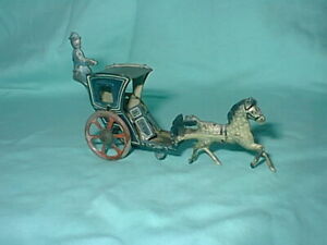Antique Tin Litho Germany Meier Penny Toy Handsome Cab Coach Wagon - Fischer