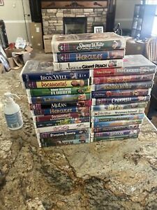 New ListingBuild Your Movie Wall; Disney VHS LOT of 27 Movies