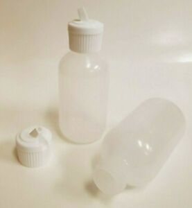 20 pack of 2oz (60mL) Plastic Boston Round Squeeze Bottles with Flip Tops