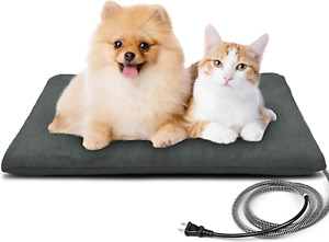 Outdoor Heated Pet Bed with Waterproof Cover,Pet Heating Pads for Dog,Soft Elect