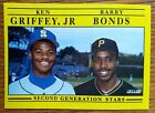 KEN GRIFFEY JR., BARRY BONDS, 1991 FLEER, SECOND GENERATION STARS #710