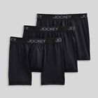 Jockey Generation Men's Micro Stretch 3 Pack Boxer Briefs, Black, Size XL, NWT