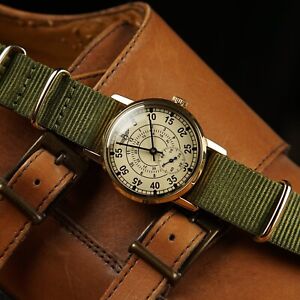 NEW! Vintage restored ussr mens wrist watch ZIM Pobeda - Aviation, Soviet watch
