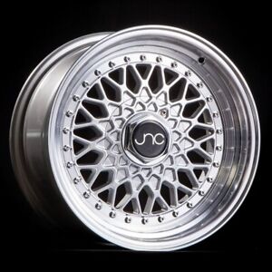 JNC Wheels Rim JNC004 Silver Machined Lip 16x8 4x100/4x114.3 ET25