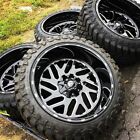 22x12 Fuel D581 Triton Black Wheels Rims 33 MT Tires 6x5.5 Toyota Tacoma 4Runner
