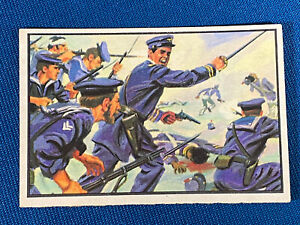 1954 Bowman US Navy Victories Naval Force Lands at Mulije #30 Trading Card EX