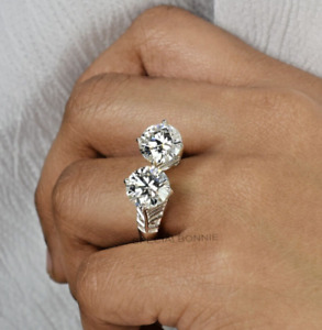 Designer Twin Diamonds 5.00 Ct Certified White Diamond Ring-Great Sparkle! VIDEO
