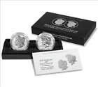 New Listing2023 S Reverse Proof $1 Morgan and Peace Silver Dollar 2pc Set Box ,OGP & COA