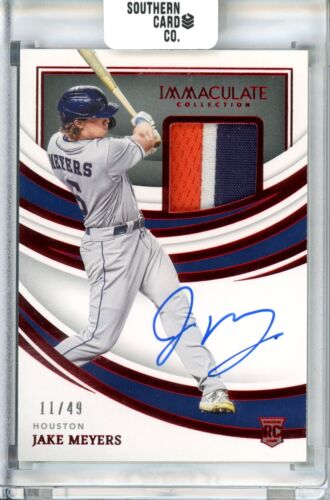 New Listing2022 Panini Immaculate Baseball Jake Meyers 3 Color RPA /49 RC Auto Astros