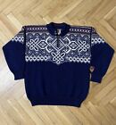 Dale Of Norway 1/4 Zip Wool 1999 Ski Blue Sweater Mens Size S
