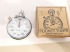 Chateau Pocket Stop Watch Timer 1/5 Swiss Precision in Original Box