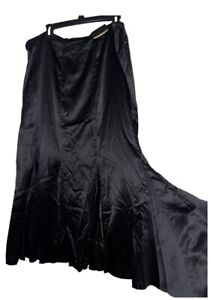 Lane Bryant Skirt Womens 18/20 Black Maxi Shiny Pull NWT GORGEOUS