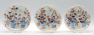 New ListingFINE 3 Chinese Porcelain Imari Mandarin Saucers Qing Qianlong (1736-1795)