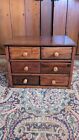 Antique Old Country Primitive Handmade Wood 6 Drawer Apothecary Cabinet 12.5