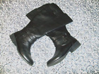 American Eagle Womens Knee High Boot Size 13W Zip Side Black Classic