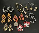 Lot of 9 Pairs Of Mixed Pierced Earrings Various Types/Sizes Great Mix (4)