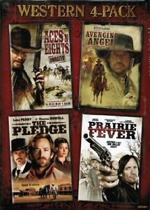 Western 4-Pack (Aces N Eights, Avenging Angel, Pledge, Prairie Fever) [DVD] NEW!