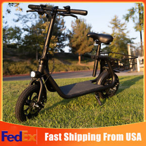 ADULT ELECTRIC SCOOTER LONG RANGE FOLDING E-SCOOTER FOR SAFE URBAN COMMUTER