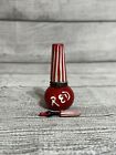 Vintage PHB Red Nail Polish Hinged Trinket Box w/ Brush Charm