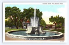 New ListingVintage Old Postcard Seguin City Park Fountain Texas TX 1930-1940's