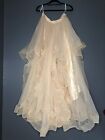 Champagne Tulle Layered Asymmetrical Wedding Prom Bridesmaids Skirt Elastic 26in
