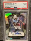 New Listing2016 Panini Select Rookie Signatures DERRICK HENRY Rookie Auto PSA 9