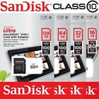 SanDisk Ultra 16GB 32GB 64GB 128GB Micro SD C10 SDXC Flash Memory TF Card Reader