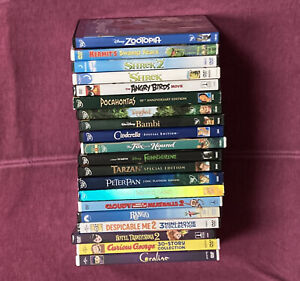 20 DVD Lot, Children's Animated Movies. Disney & Other Kids Films. Some Sealed