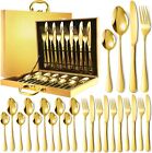 Silverware Gold Set-24-Piece Stainless Steel Cutlery Set Tableware Service for 6