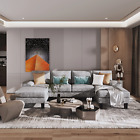 New ListingModern U-Shape Sectional Sofa, Chenille Fabric Modular Couch, 4 Seat Oversized S