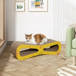 COZIWOW Cat Scratching Post Cardboard for Jumbo Cat Scratcher Lounge with Catnip