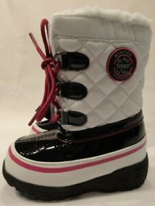 Totes Kids Snow Boots Size 3 M Black White Pink Haddie Brand New Free Ship