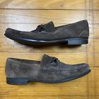 Santoni Shoes Mens Size 12 Brown Suede Slip On Loafers Made In Italy Vintage