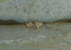 10K Pink Gold Crystal Heart Ring Small Stone Accents Ring Size 7 Circa 2000