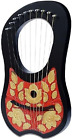Red Irish Harp 10 Metal Guitar Strings Lyre Harp for Beginner with Tuner, Extra