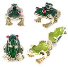 Baby Frog Trinket Jewelry Box with Austrian Crystals Magnetic Closure