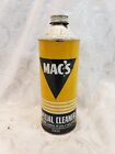 Vintage Mac's Special Cleaner Can - Cone Top Metal Can w/Lid - Gas Oil Garage