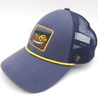 Simms Fishing Products Mesh Snapback Trucker Rope Hat Blue Ball Cap Fish Logo