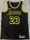Lebron James Nike Los Angeles Lakers Black Jersey Authentic