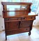 Antique EMPIRE Sideboard, BUFFET with Mirror ~ Quartersawn Oak ~ Local Pick-Up