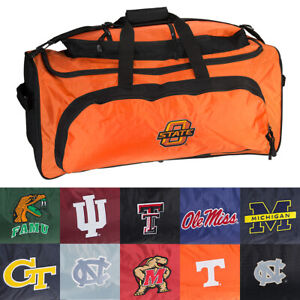 NCAA Heavy Duty Duffle Bag, Sport Bag, Gym Bag, Travel Bag w/ College Team Logo