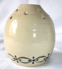 Strawtown Studio Art Pottery Vase & Flower Frog Pierced Holes Indiana USA